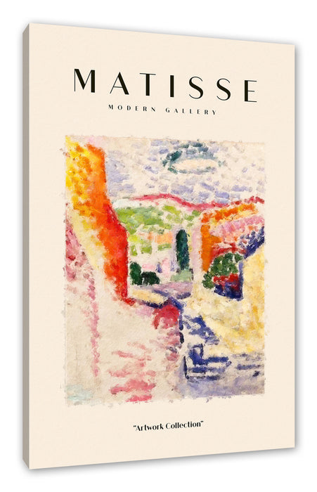 Pixxprint Matisse Modern Gallery - Häuser, Leinwandbild