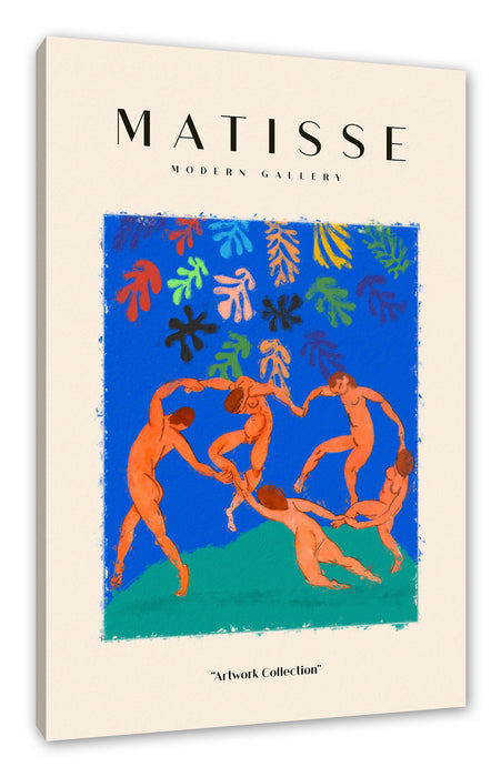 Pixxprint Matisse Modern Gallery - Tanzende Menschen, Leinwandbild