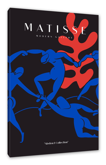 Pixxprint Matisse Modern Gallery - Tanzende Menschen Schwarz, Leinwandbild