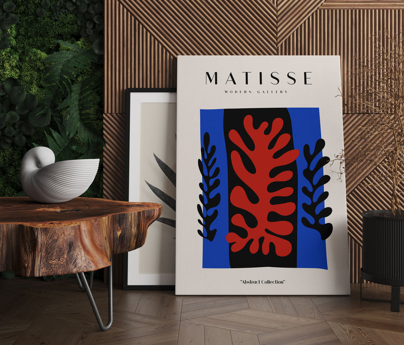 Matisse Modern Gallery  - Koralle Schwarz Rot, Leinwandbild