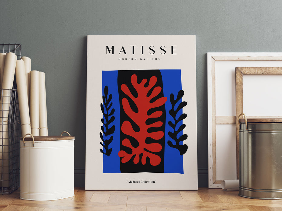Matisse Modern Gallery  - Koralle Schwarz Rot, Leinwandbild
