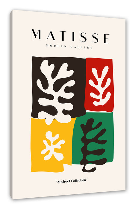 Pixxprint Matisse Modern Gallery - Koralle Quartett, Leinwandbild