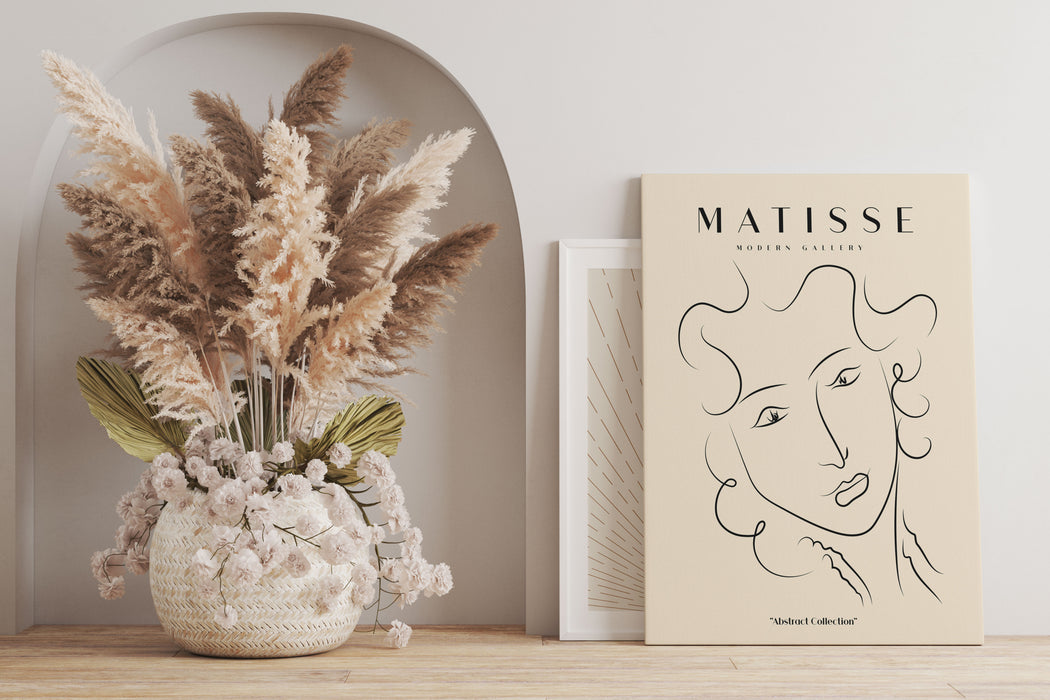Matisse Modern Gallery  - Frauengesicht mit Locken II, Leinwandbild