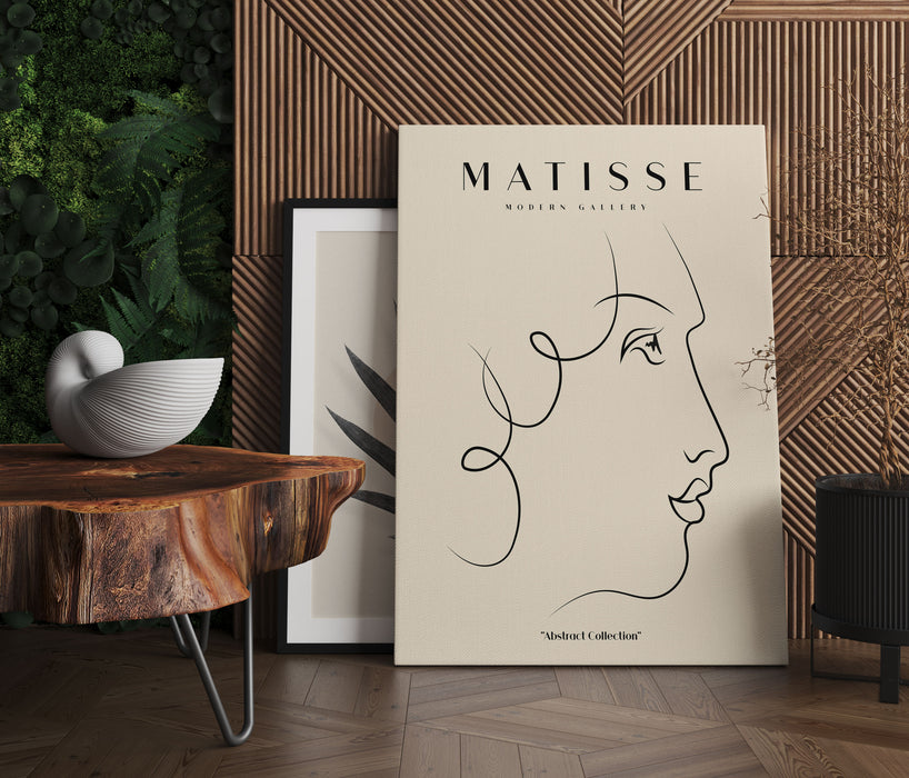 Matisse Modern Gallery  - Frauengesicht mit Locken III, Leinwandbild