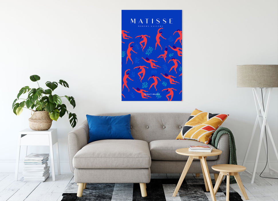 Matisse Modern Gallery  - Koralle Royalblau, Leinwandbild