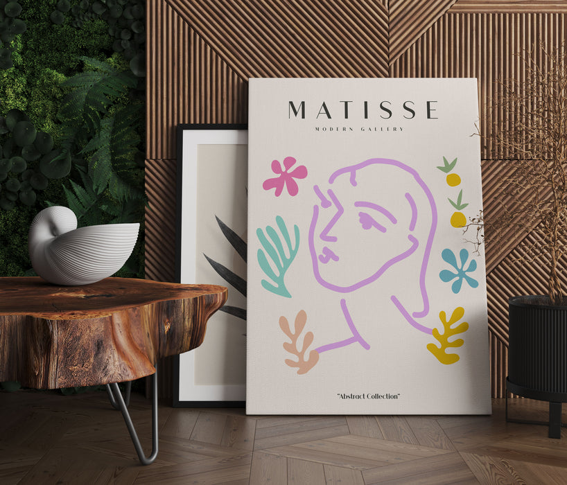 Matisse Modern Gallery  - Korallen Frauengesicht, Leinwandbild