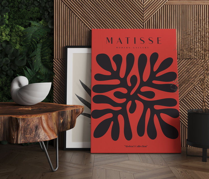 Matisse Modern Gallery  - Farn Schwarz Rot, Leinwandbild