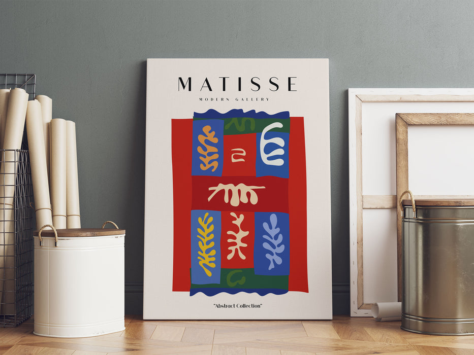 Matisse Modern Gallery  - Korallenformen Rot, Leinwandbild