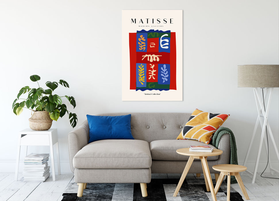 Matisse Modern Gallery  - Korallenformen Rot, Leinwandbild