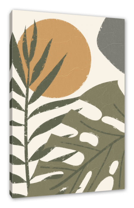 Modern Art Botanical  - Blätter I, Leinwandbild
