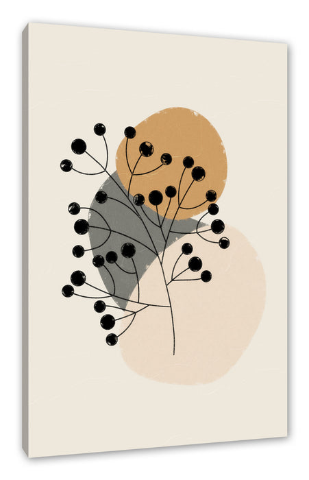 Pixxprint Modern Art Botanical - Beeren, Leinwandbild