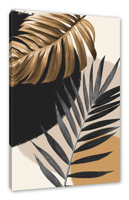 Pixxprint Modern Art Botanical - Blätter VIII, Leinwandbild