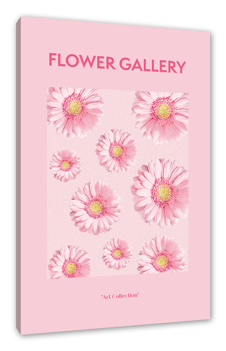 Flower Gallery  - Rosa Gerbera , Leinwandbild