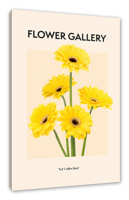 Pixxprint Flower Gallery - Gelbe Gerbera I, Leinwandbild
