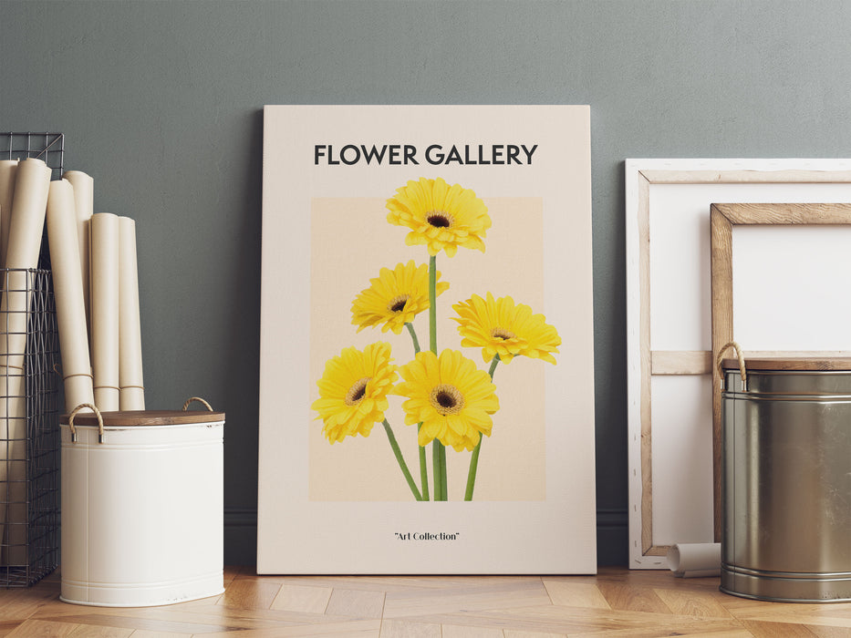 Flower Gallery  - Gelbe Gerbera I, Leinwandbild