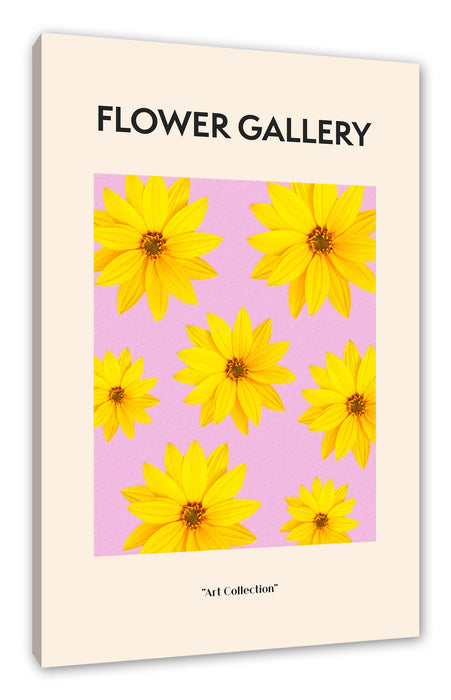 Pixxprint Flower Gallery - Gelbe Topinambur, Leinwandbild