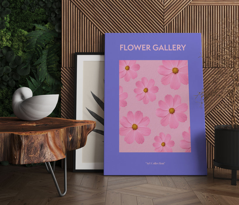 Flower Gallery  - Rosa Kosmos Cosmos Rose, Leinwandbild