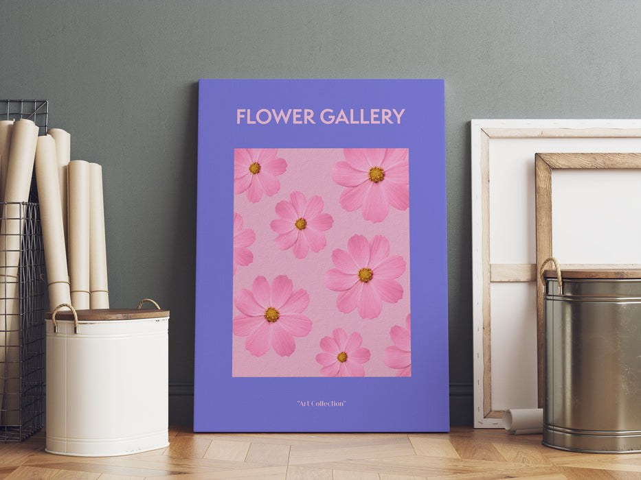 Flower Gallery  - Rosa Kosmos Cosmos Rose, Leinwandbild