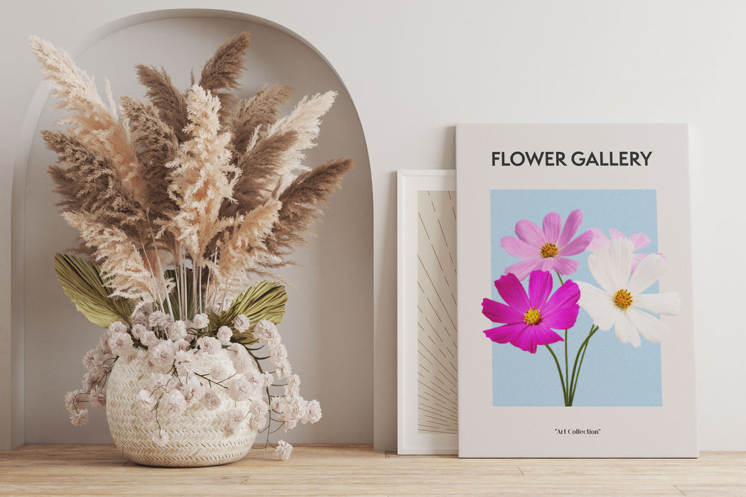 Flower Gallery  - Kosmos Cosmos Rose, Leinwandbild