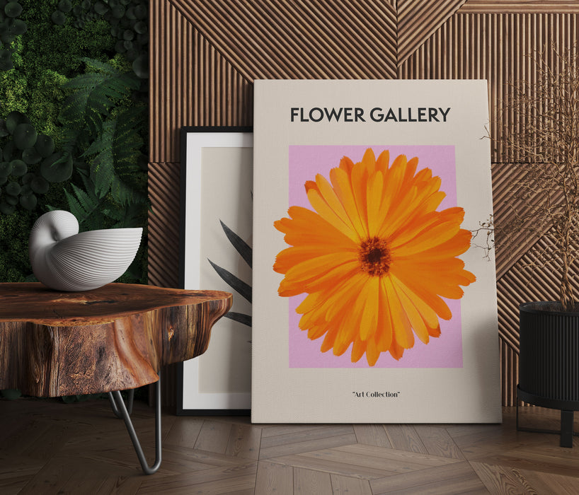 Flower Gallery  - Orange Ringelblume, Leinwandbild