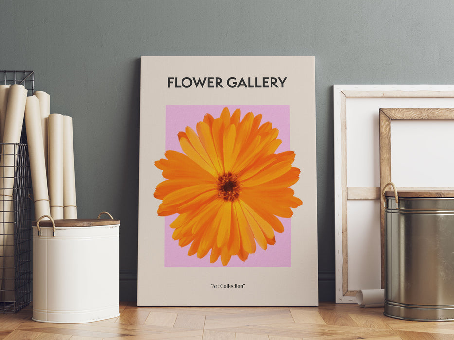 Flower Gallery  - Orange Ringelblume, Leinwandbild