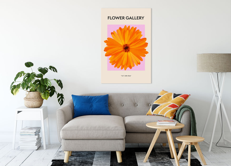 Flower Gallery  - Orange Ringelblume, Leinwandbild