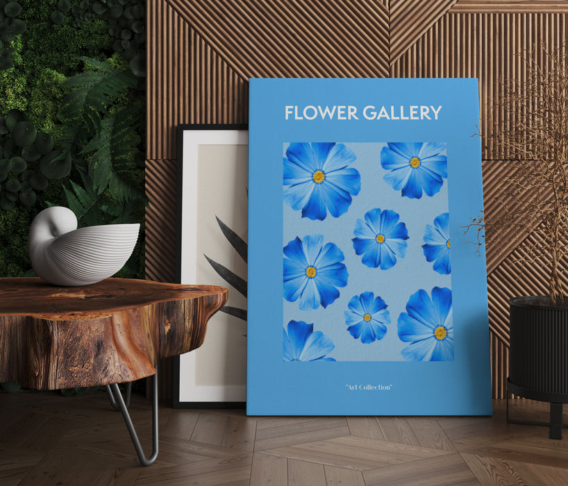 Flower Gallery  - Blaue Kosmos Cosmos Rose, Leinwandbild