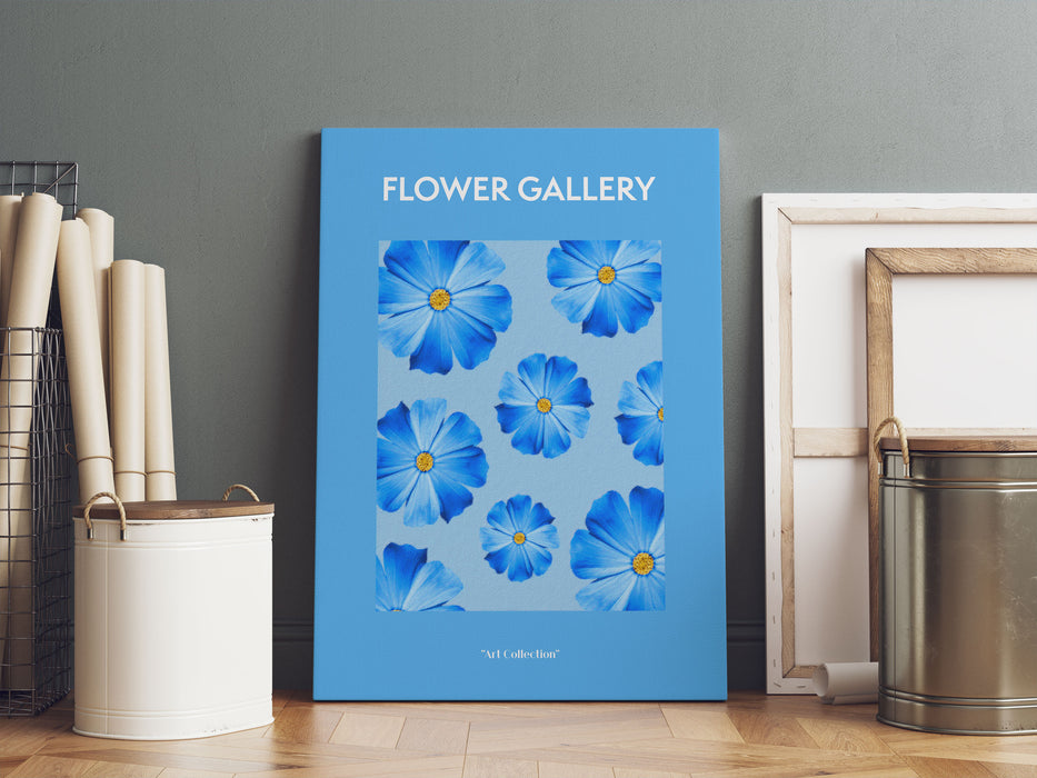 Flower Gallery  - Blaue Kosmos Cosmos Rose, Leinwandbild