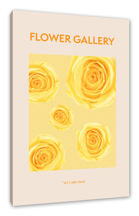 Pixxprint Flower Gallery - Gelbe Rose, Leinwandbild