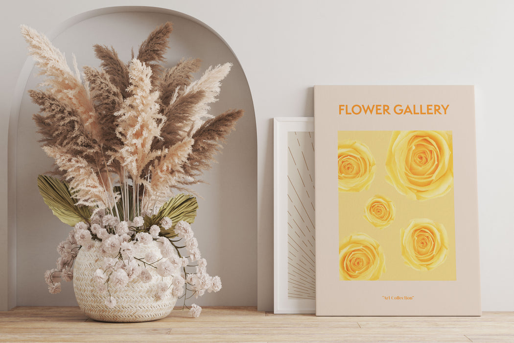 Flower Gallery  - Gelbe Rose, Leinwandbild