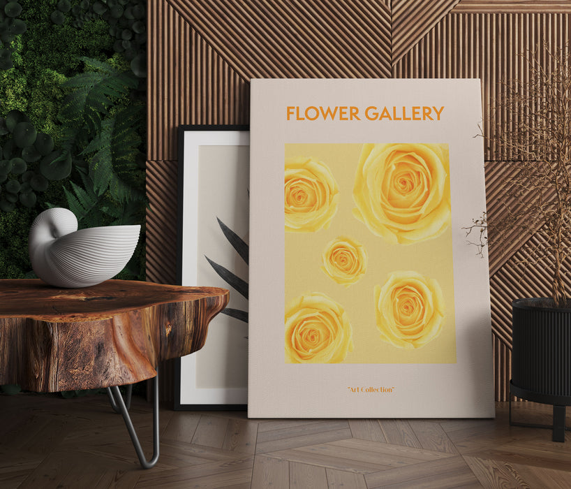 Flower Gallery  - Gelbe Rose, Leinwandbild