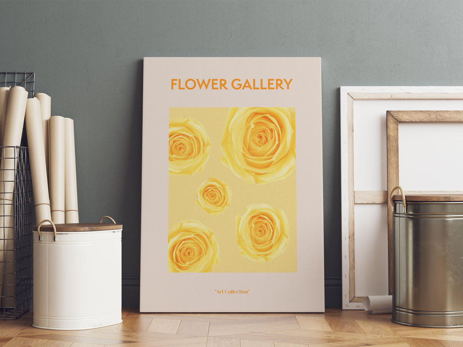 Flower Gallery  - Gelbe Rose, Leinwandbild