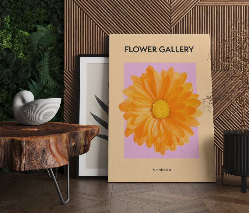 Flower Gallery  - Orange Margerite, Leinwandbild