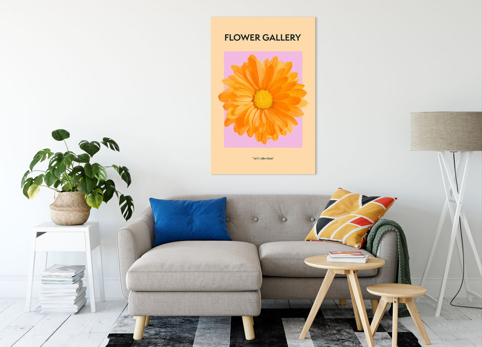 Flower Gallery  - Orange Margerite, Leinwandbild