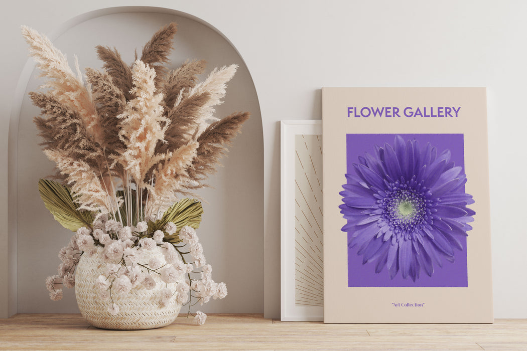 Flower Gallery  - Lila Gerbera , Leinwandbild