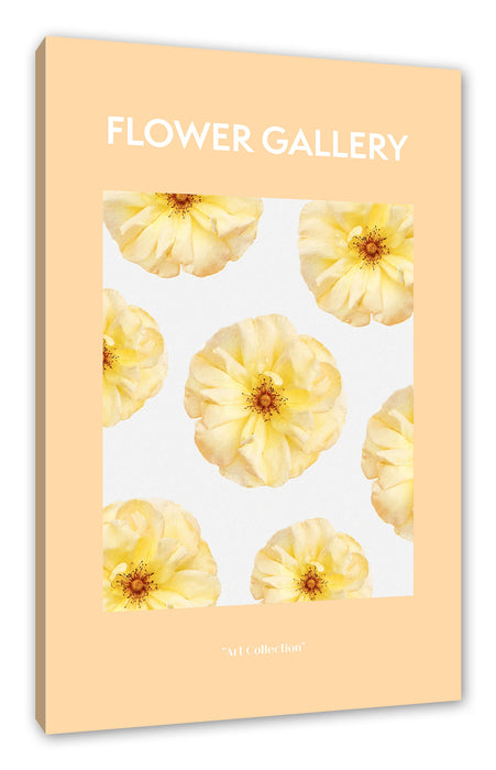 Pixxprint Flower Gallery - Strauchrose Rose, Leinwandbild