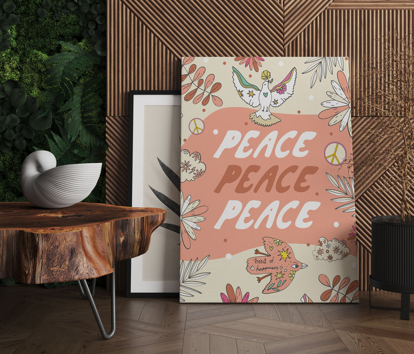 Hippie Art  - Peace I, Leinwandbild