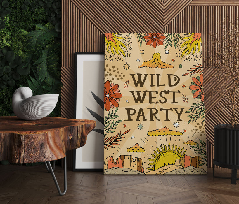 Hippie Art  - Wild West Party, Leinwandbild