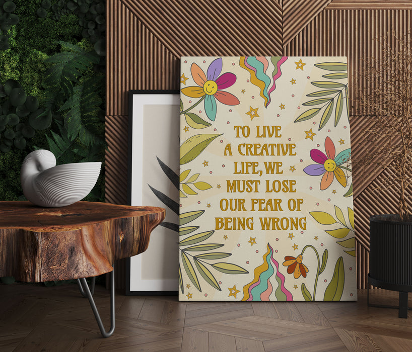 Hippie Art  - To vive a creative life, Leinwandbild