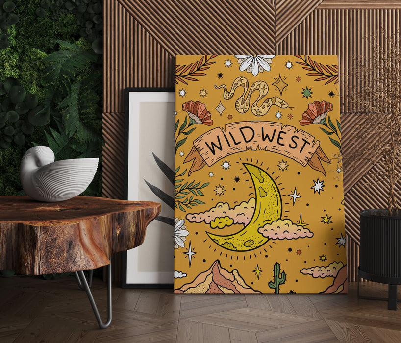 Hippie Art  - Wild West, Leinwandbild