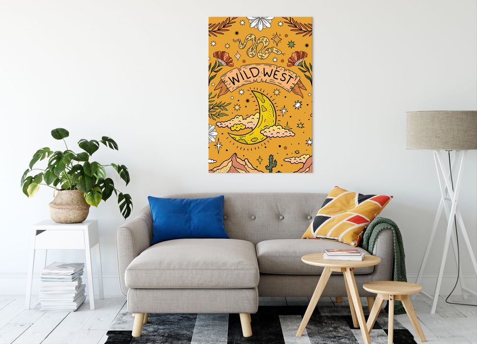 Hippie Art  - Wild West, Leinwandbild