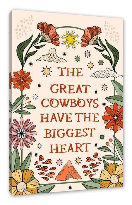 Hippie Art  - The Great Cowboys, Leinwandbild