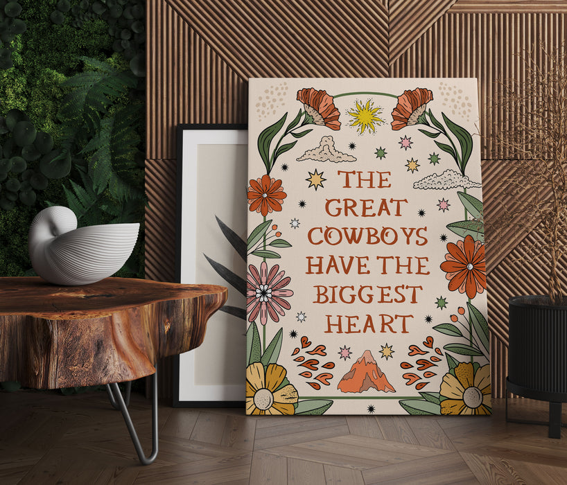 Hippie Art  - The Great Cowboys, Leinwandbild