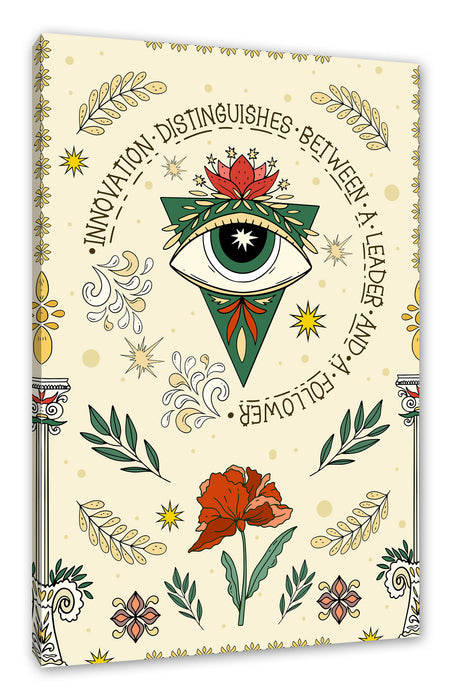 Pixxprint Hippie Art - Innovation, Leinwandbild