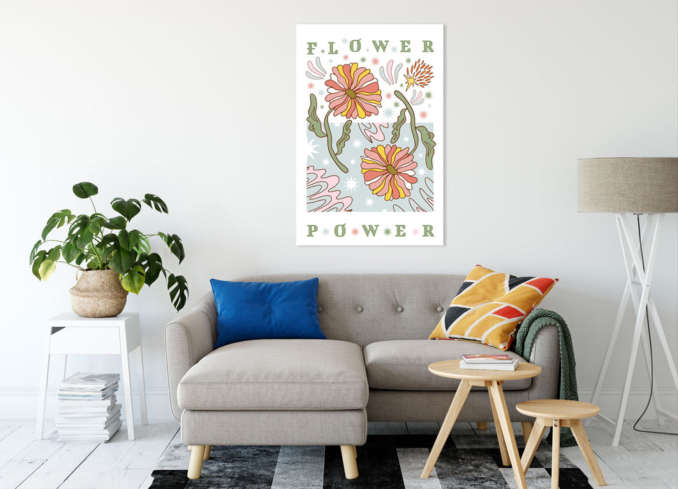 Hippie Art  - Flower Power, Leinwandbild