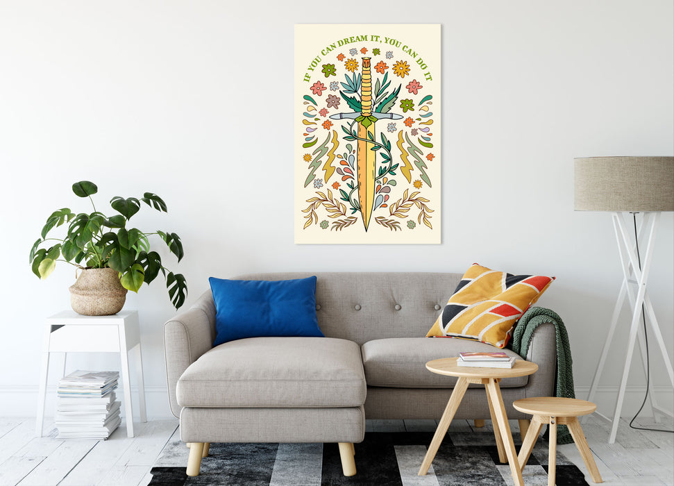 Hippie Art  - If you can dream it, you can do it, Leinwandbild