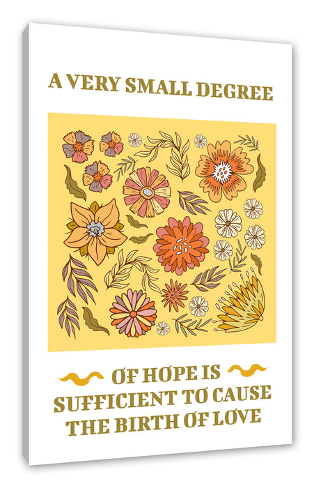 Pixxprint Hippie Art - Hope, Leinwandbild