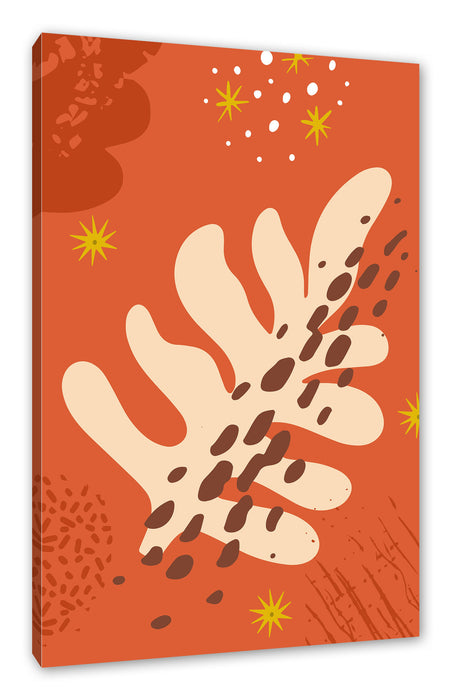 Pixxprint Hippie Art - Blatt, Leinwandbild