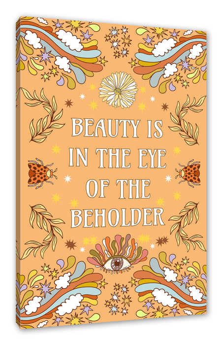 Pixxprint Hippie Art - Beauty, Leinwandbild