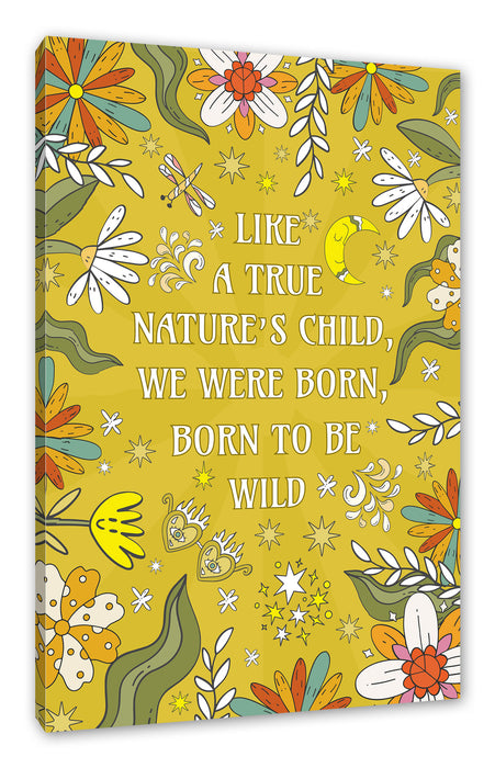 Pixxprint Hippie Art - Nature's child, Leinwandbild